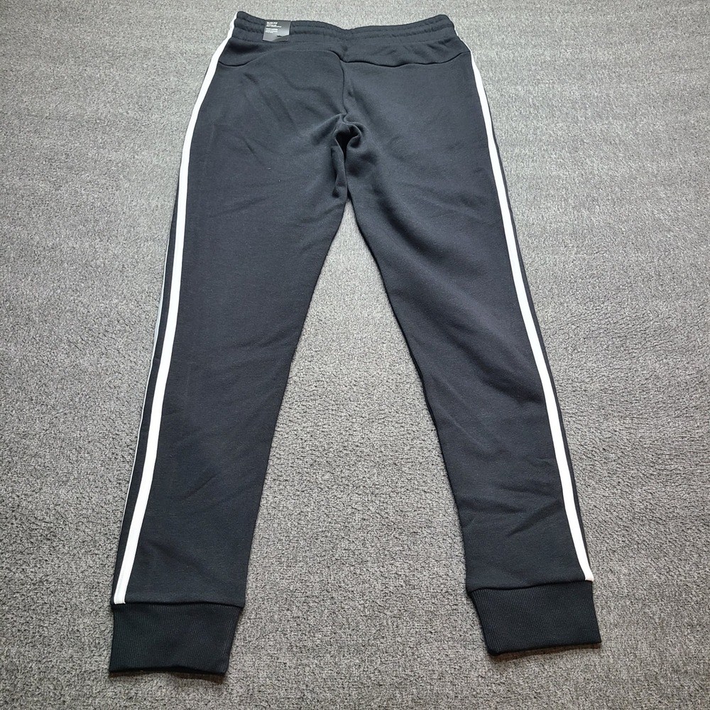 Adidas Essentials 3-Stripes Fleece Pants Womens S Black NEW HZ5753 Slim Fit - Picture 2 of 10